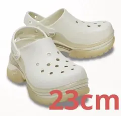 CROCS クロックス スーパー ベイ クロッグ 23cm W7 ホワイト 厚底