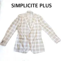 SIMPLICITE PLUS テーラードジャケット チェック柄のサムネイル