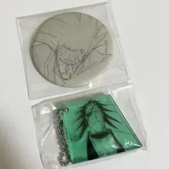 BLEACH 朽木ルキア 更木剣八 アクリルキーホルダーコレクション 缶バッジ