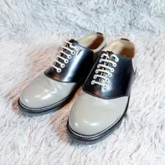 【美品】REGAL リーガル サドルシューズ 2051 バイカラー グレー 黒