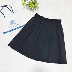 バーバリーブルーレーベル ギャザースカート フレアスカート ミニスカート 38綿