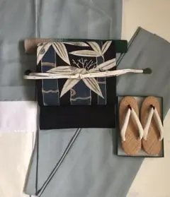 ！裄長トール！使い勝手の良い単衣の色無地　無紋　正絹　未使用