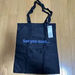 新品！GU メッセージトートバッグ ブラックのサムネイル