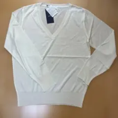 SHIPS onit ⭐︎アイボリー シルク Vネックセーター 長袖