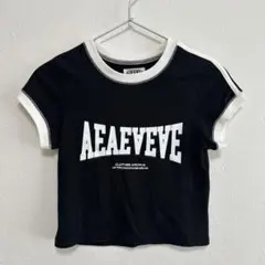 AEAEVEVE 半袖 リンガーTシャツ ブラック