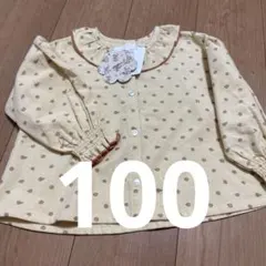 綿100 シャツ　女の子　100センチ　ブラウス　未使用新品タグ付き
