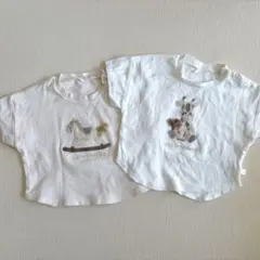 しまむら　バースデイ　cottoli コトリ　Tシャツ2枚セット　80cm