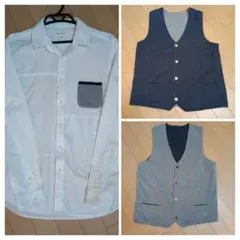 THE SHOP TK　長袖シャツ　リバーシブルベスト　2点セット　XLサイズ