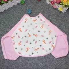 ポケット付き長袖エプロンMサイズ（キリン）