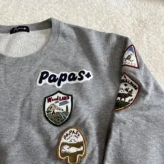 Papas+ パパスプラス スウェット トレーナー ワッペンのサムネイル