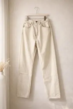 美品　BLACK BY MOUSSY デニム 25 アイボリー ストレート