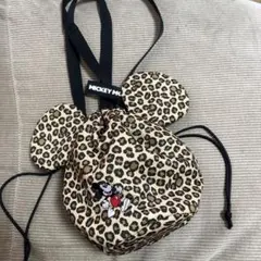ミッキーマウス ヒョウ柄ショルダーバッグ 新品