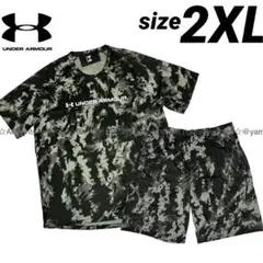 新品 アンダーアーマー カモ柄 上下セット Tシャツ ハーフパンツ 2XL