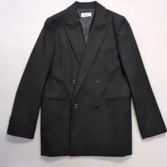 emmi 黒 ダブルブレスト テーラードジャケット