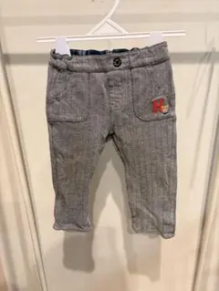 グレー ストライプ 長ズボン 90cm ミキハウス　ホットビスケッツ