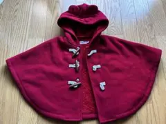 Hot Biscuits 赤 フード付きポンチョ 2歳ごろまで