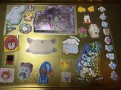 【28】カラフルキャラクター ステッカーセット　おすそわけ　ボンドロ　おはじき