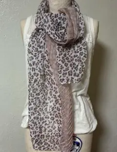 レオパード柄プリーツストール