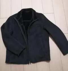 黒 スエード風 ボアジャケット 黒М