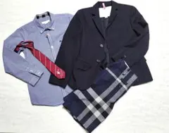 美品✨BURBERRY ✨ ネイビー スーツ４点セット　１２８cm