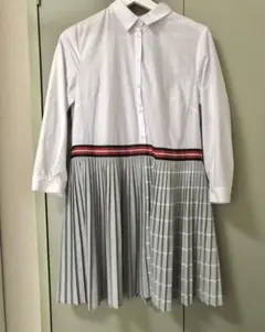 Zara プリーツ切り替えシャツワンピース　ザラベーシック