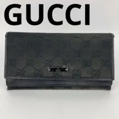 GUCCI グッチ GGキャンバス 長財布 ウォレット Wフラップ