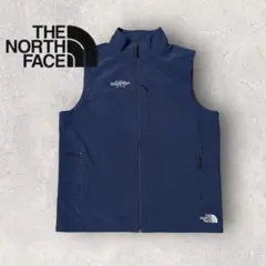 【ザ・ノースフェイス】ナイロンベスト　ネイビー　L ソフトシェル 美品 f