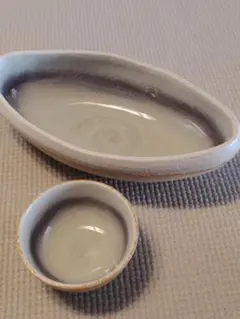 貫入 釉薬 楕円鉢 向付セット 和食器