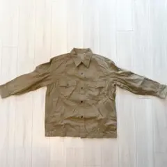 UNIQLO U デニムオーバーサイズシャツ カーキ XL