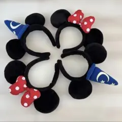☺︎ミッキーマウス ミニーマウス カチューシャ セット ４点