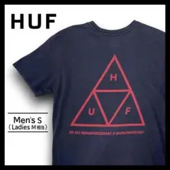 HUF ハフ Tシャツ 三角形ロゴ 古着 Sサイズ ネイビーのサムネイル