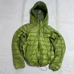 モンベル800FP U.L.ダウンガイドパーカSグリーンドローコードy2k短丈