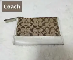 Coach シグネチャー柄 コインケース
