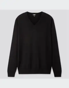UNIQLO エクストラファインメリノvネック セーター