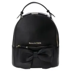 【超美品】メゾンドフルール ソリッドリボンリュック ブラック