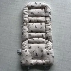 PUPPAPUPO ハイチェア 洗えるチェアクッション　ブルーフラワー×ベージュのサムネイル