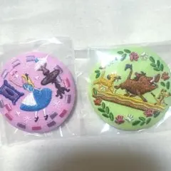 ディズニー刺繍缶バッジ 不思議の国のアリス ライオンキング