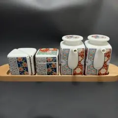 ヴィンテージ 調味料ケース 3連ラック 調味料ストッカー 小物入れ 昭和