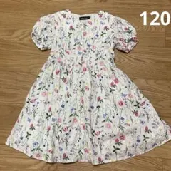 BeBe 花柄半袖ワンピース 120