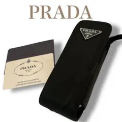 プラダ 良品 イタリア製 ギャランティ 三角プレートロゴ 小物入れ ブラック