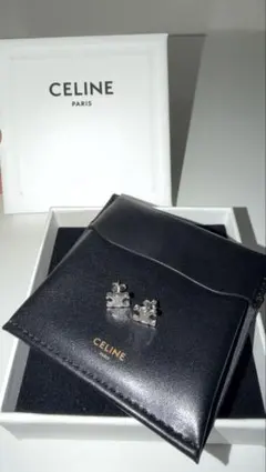 CELINE トリオンフ スパークルフープ/ストラス&シルバーフィニッシュ