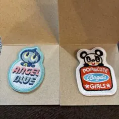 ナルミヤ　エンジェルブルー　ししゅうステッカー　2枚セット