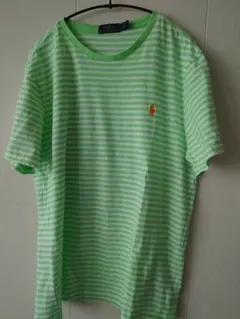 POLO RALPH LAUREN 緑白ストライプ Tシャツ L
