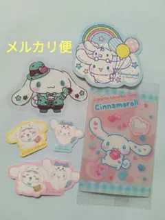 ハチワレ✖シナモンステッカー3枚　おまけ付き　（カード、シール）