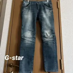 G-Star 5620 ダメージ加工 デニムパンツ ジッパーポケットのサムネイル