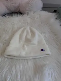 チャンピオン　ニット帽　白