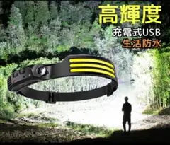 【フォロー割引中】ヘッドライト 充電式 LED USB type-cのサムネイル