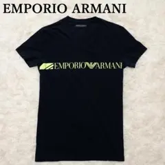 【美品】エンポリオアルマーニ アンダーウェア Tシャツ ロゴT 半袖 黒系