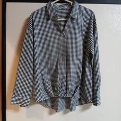 美品❗ギンガムチェック 長袖シャツL