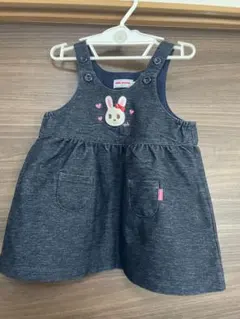 ミキハウス ウサギ刺繍 ワンピース